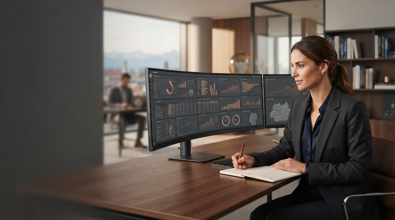 Almenröte Analyseoberfläche mit Echtzeit-Datenvisualisierung für Risikomanagement